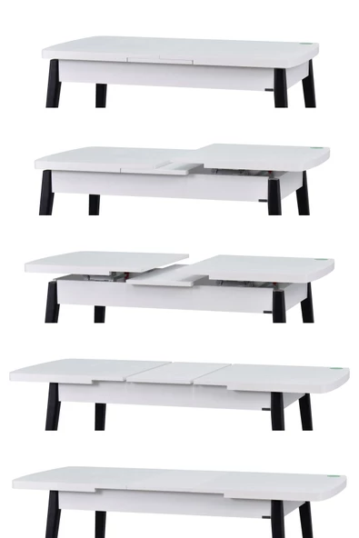 Vilinze Vilinze Avanos Ahşap Açılır Kapanır Mdf Mutfak Masası - 70X120+30 Cm - Resim 3