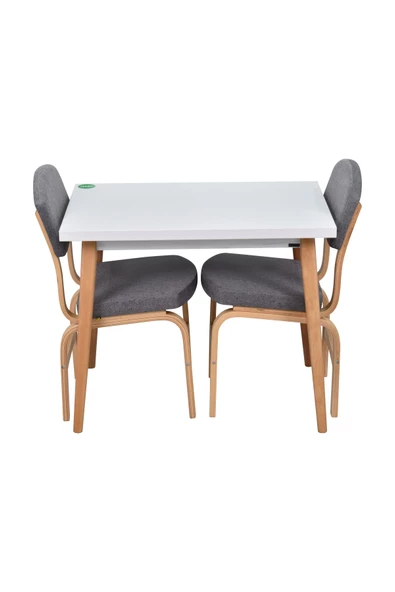 Vilinze Vilinze Ege Sandalye Avanos Ahşap Mdf Mutfak Masası Takımı - 60X90 Cm - Resim 2