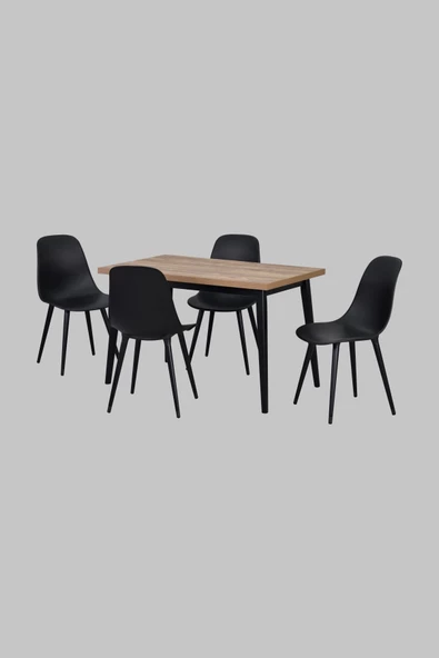 Vilinze Eames Sandalye Avanos Ahşap Mutfak Masası Takımı - 70X120 Cm