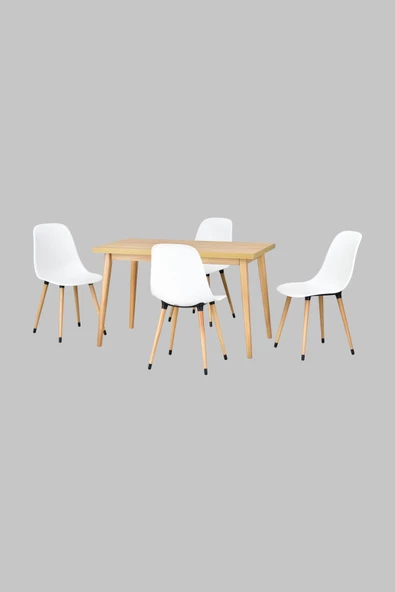 Vilinze Eames Sandalye Avanos Ahşap Mdf Mutfak Masası Takımı - 70X120 Cm ürün görseli 1