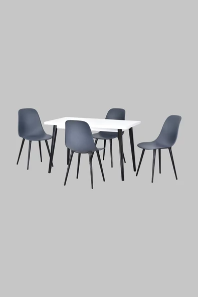 Vilinze Eames Sandalye Avanos Ahşap Mdf Mutfak Masası Takımı - 70X120 Cm