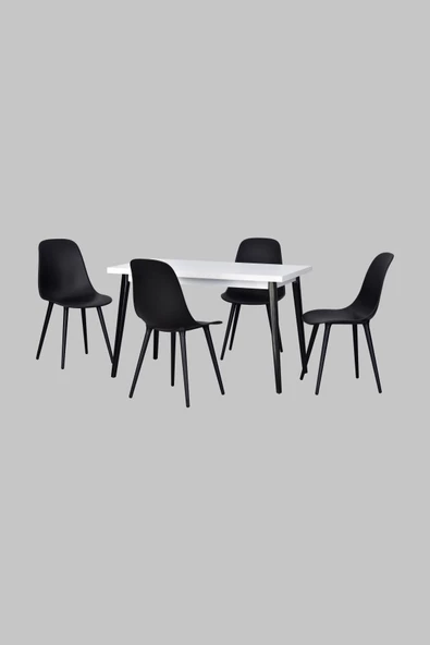 Vilinze Eames Sandalye Avanos Ahşap Mdf Mutfak Masası Takımı - 70X120 Cm