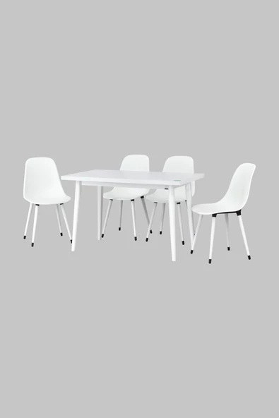 Vilinze Eames Sandalye Avanos Ahşap Mdf Mutfak Masası Takımı - 70X120 Cm - Resim 2