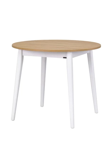 Vilinze Ege Sandalye Avanos Mdf Yuvarlak Ahşap Mutfak Masası Takımı - 90X90 Cm - 3