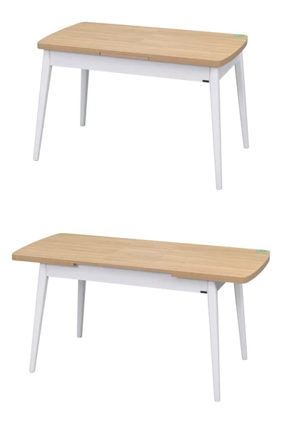 Vilinze Ege Sandalye Avanos Ahşap Mdf Açılır Mutfak Masası Takımı - 70X120+30 Cm - 4