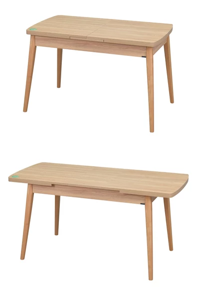 Vilinze Ege Sandalye Avanos Ahşap Mdf Açılır Mutfak Masası Takımı - 70X120+30 Cm - 4