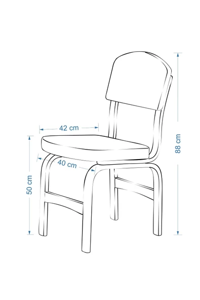 Vilinze Ege Sandalye Avanos Ahşap Mdf Mutfak Masası Takımı - 70X120 Cm - 5
