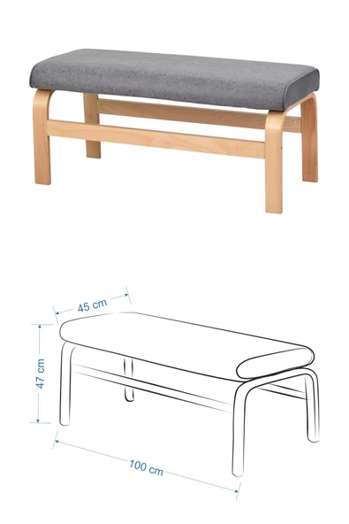 Vilinze Ege Sandalye-Bank Avanos Ahşap Mdf Açılır Mutfak Masası Takımı - 70X120+30 Cm - 4