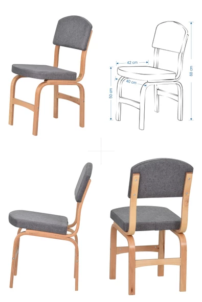 Vilinze Ege Sandalye-Bank Avanos Ahşap Mdf Açılır Mutfak Masası Takımı - 70X120+30 Cm - Resim 3