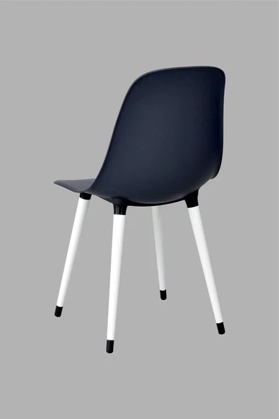 Vilinze Eames Beyaz Ahşap Ayak Plastik Füme Sandalye - 4