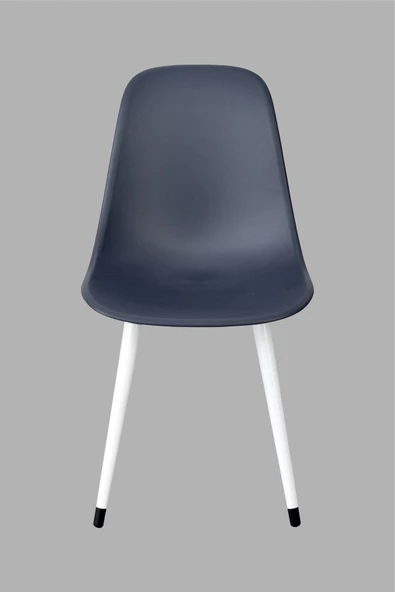 Vilinze Eames Beyaz Ahşap Ayak Plastik Füme Sandalye - 2