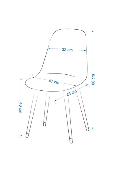Vilinze Eames Kestane Ahşap Ayak Plastik Beyaz Sandalye - 5