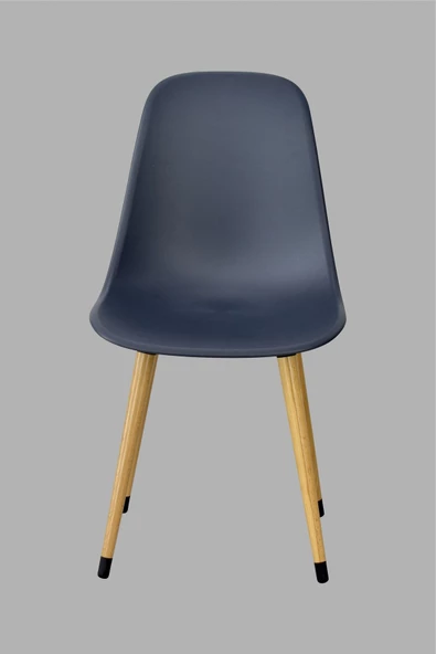 Vilinze Eames Naturel Ahşap Ayak Plastik Füme Sandalye - 2