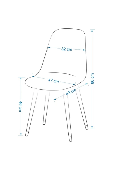 Vilinze Eames Siyah Ahşap Ayak Plastik Gri Sandalye - 5