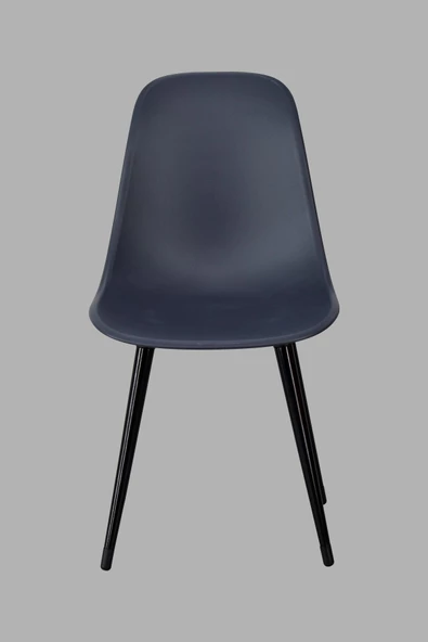 Vilinze Eames Siyah Ahşap Ayak Plastik Füme Sandalye - 2