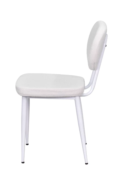 Vilinze Deniz Beyaz Ayak Metal Teddy Sandalye - 2