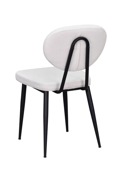 Vilinze Deniz Siyah Ayak Metal Teddy Sandalye - 3