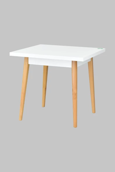 Vilinze Eames Sandalye Avanos Ahşap Mutfak Masası Takımı - 80X80 Cm - 4