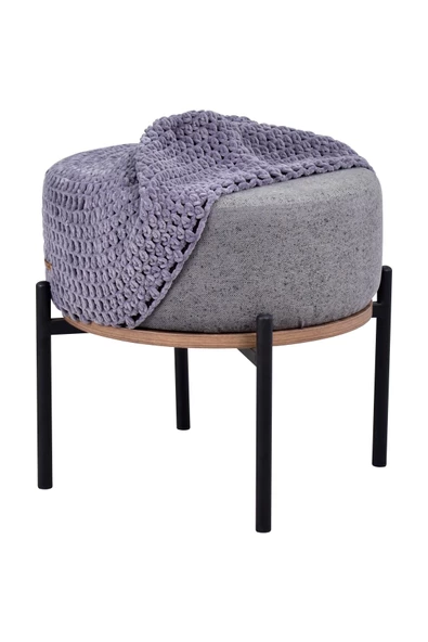 Vilinze Otto Fonksiyonel Sehpalı Wellsoft Örgü Kılıflı Puf - 2