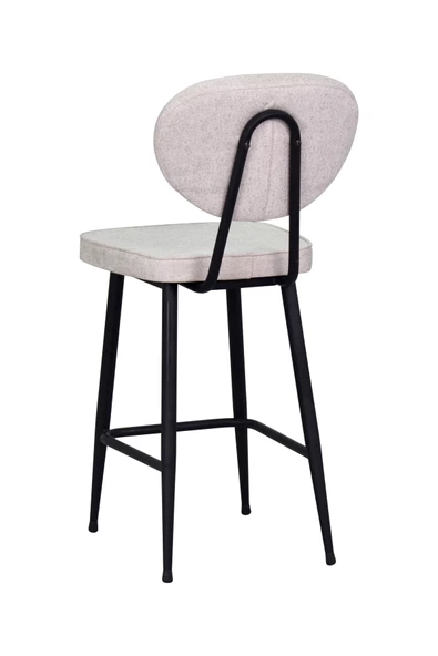 Vilinze Barsama Siyah Metal Mutfak Bar Sandalyesi - 3