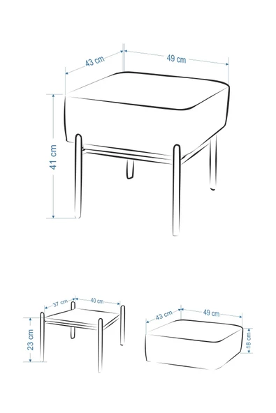 Vilinze Ege T2 29 Fonksiyonel Sehpalı Monica Puf - 4