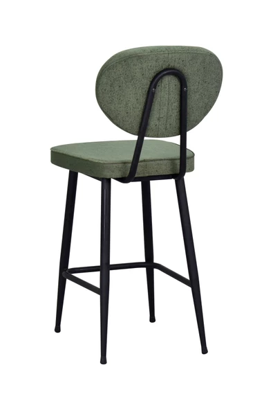 Vilinze Barsama Siyah Metal Mutfak Bar Sandalyesi - 3