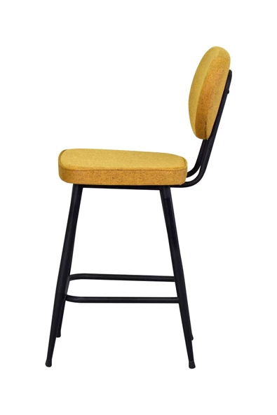 Vilinze Barsama Siyah Metal Mutfak Bar Sandalyesi - 2