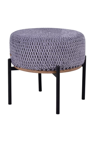 Vilinze Otto Fonksiyonel Sehpalı Wellsoft Örgü Kılıflı Puf