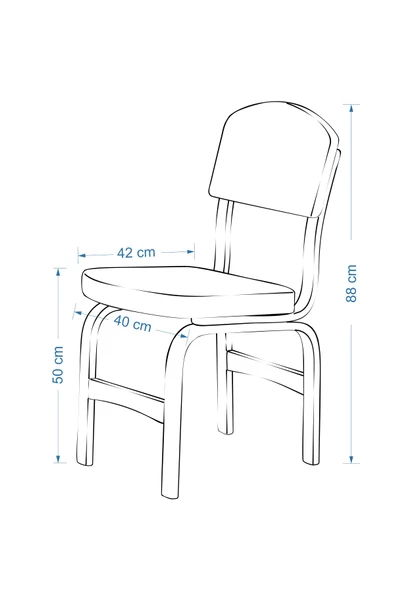 Vilinze Ege Teddy Kumaş Naturel Ayak Ahşap Sandalye - 5