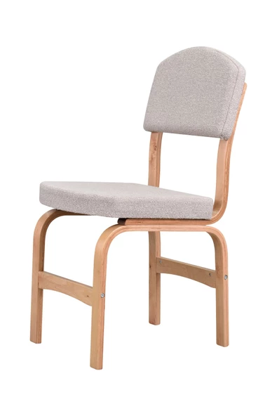 Vilinze Ege Teddy Kumaş Naturel Ayak Ahşap Sandalye