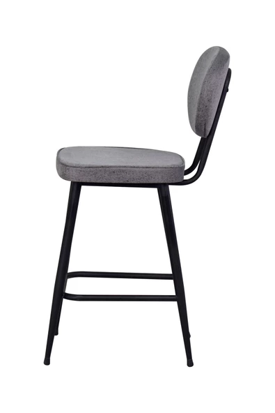 Vilinze Barsama Siyah Metal Mutfak Bar Sandalyesi - 2