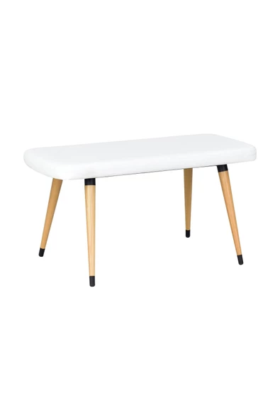 Vilinze Eames Ahşap Ayak Deri Mutfak Masası Bankı