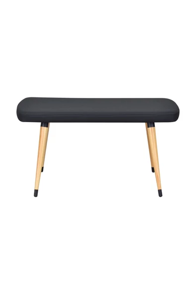 Vilinze Eames Ahşap Ayak Deri Mutfak Masası Bankı