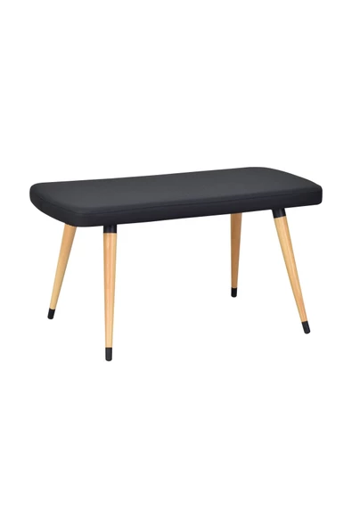 Vilinze Eames Ahşap Ayak Deri Mutfak Masası Bankı - 2