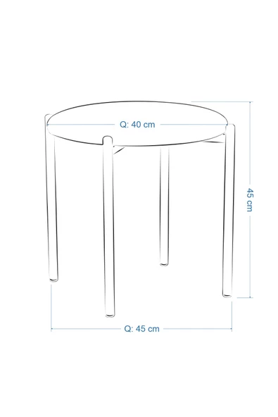 Vilinze Nil Siyah Metal Ayak Deri İstiflenebilir Mutfak-Balkon Taburesi (2 Adet) - Resim 4