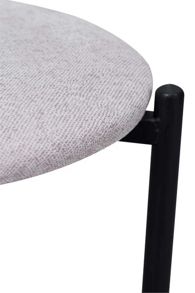 Vilinze Nil Siyah Metal Ayak İstiflenebilir Mutfak-Balkon Taburesi (2 Adet) - 3