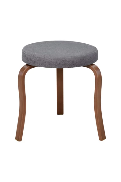 Vilinze Ege Kestane Ahşap Ayak İstiflenebilir Mutfak-Balkon Taburesi (2 Adet) - 2