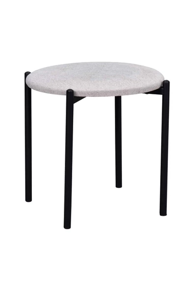 Vilinze Nil Siyah Metal Ayak İstiflenebilir Mutfak-Balkon Taburesi (4 Adet) - 2