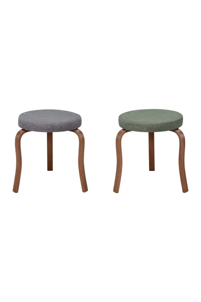 Vilinze Ege Kestane Ahşap Ayak İstiflenebilir Mutfak-Balkon Taburesi (4 Adet) - 2