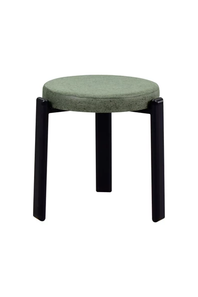 Vilinze Teras Siyah Metal Ayak İstiflenebilir Mutfak-Balkon Taburesi (4 Adet) - 2