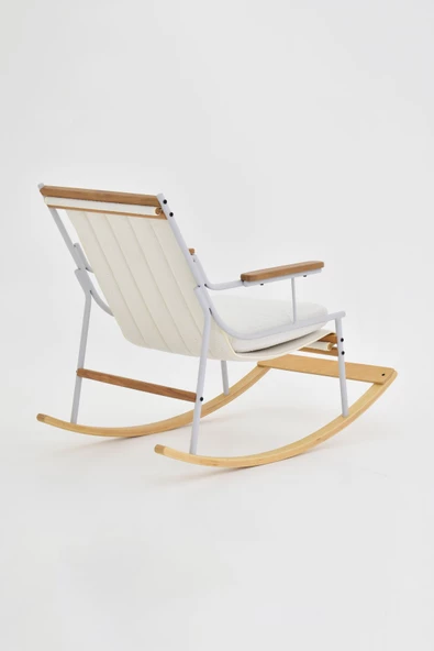 Vilinze Bal Ahşap-Metal Teddy Sallanan Koltuk Tv Sandalyesi - 4