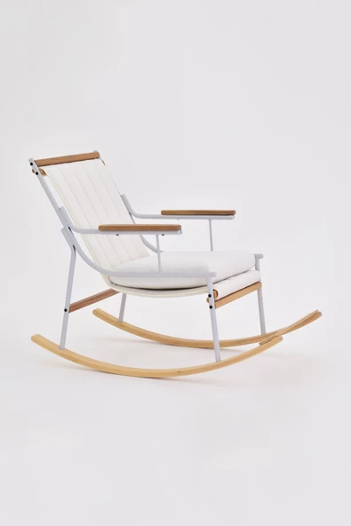 Vilinze Bal Ahşap-Metal Teddy Sallanan Koltuk Tv Sandalyesi - 3