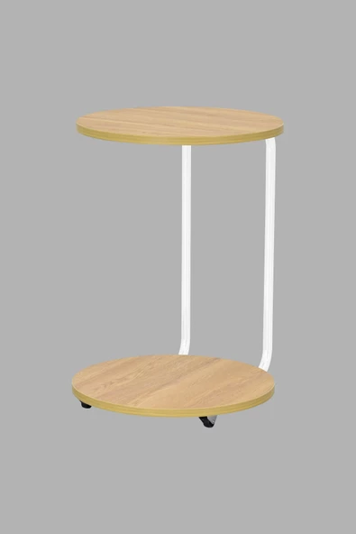 Vilinze Emr Tekerlekli Yuvarlak C Sehpa - 2