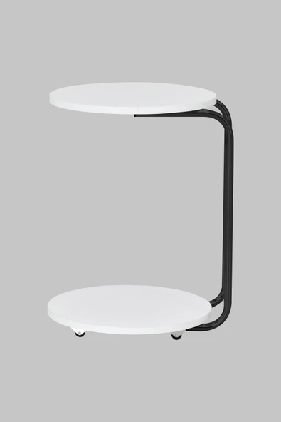 Vilinze Emr Tekerlekli Yuvarlak C Sehpa - 3