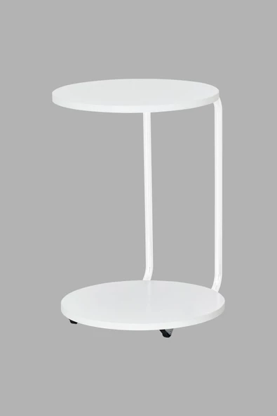 Vilinze Emr Tekerlekli Yuvarlak C Sehpa - 2