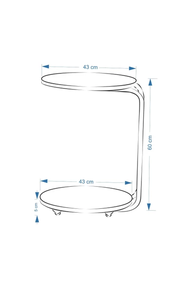 Vilinze Emr Çok Amaçlı Tekerlekli Beyaz Mermer Gold Ayak C Sehpa - Resim 5