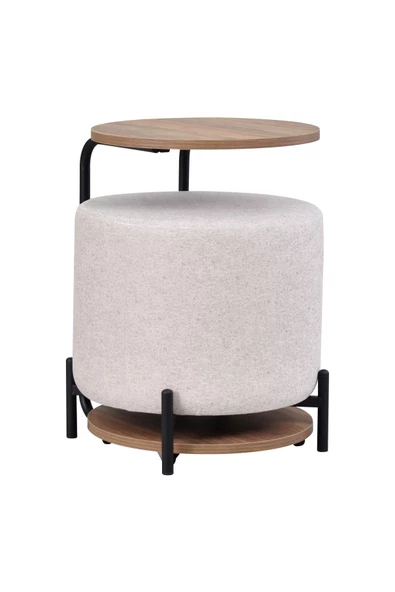 Vilinze Çok Amaçlı Metal C Sehpa Puf Seti ürün görseli 1