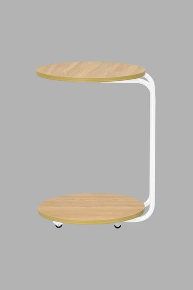 Vilinze Emr Tekerlekli Yuvarlak C Sehpa - 3