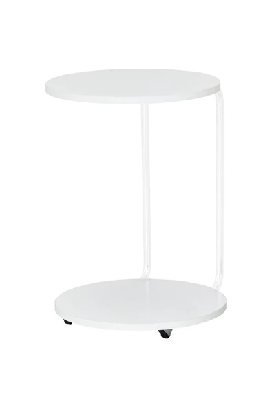 Vilinze Çok Amaçlı Metal C Sehpa Teddy Puf Seti - 5