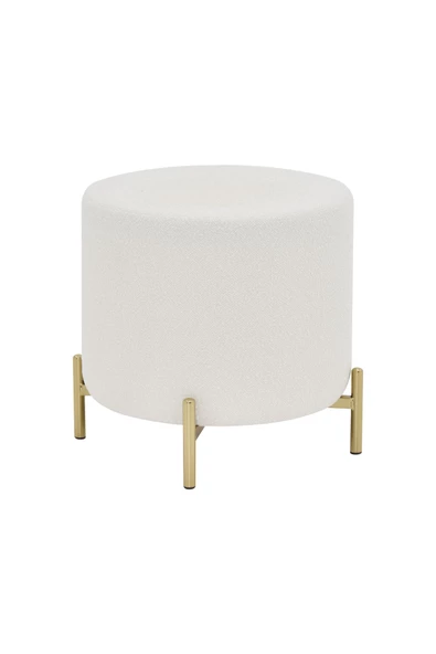 Vilinze Çok Amaçlı Metal Gold Ayak C Sehpa Teddy Puf Seti - 3